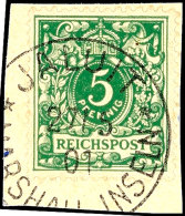 5 Pfg Krone/Adler In C-Farbe Auf Briefstück, Entwertet Mit 2. Stempel Vom 27.5.01 Auf Briefstück,... - Marshall