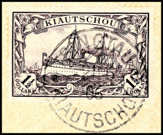 1 1/2 Dollar Kaiseryacht Ohne Wasserzeichen Tadellos Auf Briefstück, Gestempelt "TSINGTAU A 21/6/06",... - Kiautchou