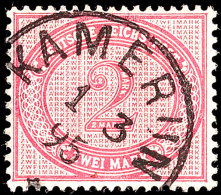 2 Mark Ziffer Tadellos Gestempelt KAMERUN 1 3 95, Mi. 200.-, Katalog: V37e O2 Mark Numeral Neat Cancelled... - Cameroun