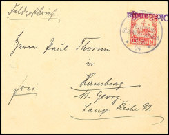 OKAHANDJA Violetter L1 Mit Wanderstpl. 24/2 04 (Arge Type 5) Auf Feldpostbrief Mit 10 Pfg Kaiseryacht Nach Hamburg... - Sud-Ouest Africain Allemand