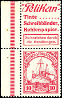 R9 + 10, Senkrechter Zusammendruck, Ungebraucht, Vom Linken Rand, Mi. 450,-, Katalog: S10 *R9 10, Vertical... - Sud-Ouest Africain Allemand