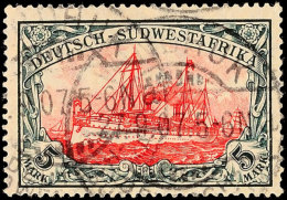 5 Mark Mit Wasserzeichen Gestempelt, Zahnfehler, Mi. 370.-, Katalog: 32AaZf. O5 Mark Watermarked Used,... - Sud-Ouest Africain Allemand