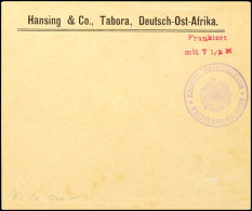 Morogoro-Notausgabe, Ungebrauchter Vorfrankierter Umschlag 7 1/2 Heller Mit Franko-Aufdruck In Rot Und Dienstsiegel... - Afrique Orientale