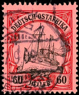 60 Heller Mit Wasserzeichen Feinst Gestempelt Tanga 7.9.08, Mi. 240.- (alter Ausruf 50), Katalog: 37 O60... - Afrique Orientale