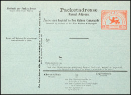 Paketkarte Der Neu Guinea Compagnie Tadellos Ungebraucht, Quasi Druckfrisch, Selten!, Katalog: Pk1 **Package... - Nouvelle-Guinée