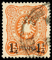 1 1/4 Piaster Auf 25 Pf Tadellos Gestempelt, Kabinett, Mi. 300,-, Katalog: 4a O1 + Piastre On 25 Pf Neat... - Turquie (bureaux)