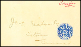 Marokko - Scherifenpost, "TANGIER", Blauer Siegel-Stempel Auf Pracht-Brief Nach Tetuan (leichte Senkrechte Faltspur... - Maroc (bureaux)