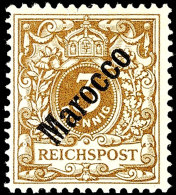 Nicht Ausgegeben: 3 Pfg Krone/Adler Ohne Neue Wertangabe Tadellos Postfrisch, Mi. 400.-, Katalog: I **Not... - Maroc (bureaux)