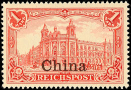 1 Mark Rot Tadellos Postfrisch, Mi. 120,-, Katalog: 24 **1 Mark Red In Perfect Condition Mint Never Hinged,... - Chine (bureaux)