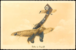 1940, (Ca.), Unsere Luftwaffe, Stuka Im Angriff (Ju 87), S/w Fotokarte Nr. 50424/2786, Tadellos Ungebraucht ... - Autres & Non Classés