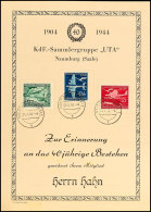 1904-1944, 40 Jahre Sammlergruppe "UTA" Naumburg (Saale), DIN A5 S/w Gedenkblatt ,Zur Erinnerung An Das 40... - Autres & Non Classés