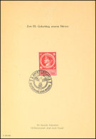 1944, Adolf Hitler, Einfarbiges DIN A5 Gedenkblatt Zum 55. Geburtstag Des Führers Mit  SST... - Autres & Non Classés