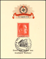 1938, "Zum Geburtstag Unseres Führers 20 April 1938/Dank Dem Retter Des Deutschen Volkes", Kl. Color... - Autres & Non Classés