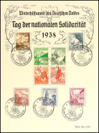 1938, WHW-Gedenkblatt (DIN A5) "Tag Der Nationalen Solidarität", Mit MiNr. 675/83 U. Pass. SST Berlin 3.12.38,... - Autres & Non Classés