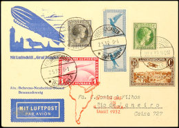 Luxemburg: 1932, 4. Südamerikafahrt, Auflieferung Friedrichshafen Bis Rio De Janeiro, Karte Aus LUXEMBOURG... - Autres & Non Classés
