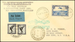 Luxemburg: 1931, 3. Südamerikafahrt, Auflieferung Friedrichshafen Mit Ankunftsstempel Rio De Janeiro, Brief... - Autres & Non Classés