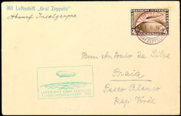 1931, 1. Südamerikafahrt, Bordpost Vom 31.8. Mit Abwurf Kap Verde, Brief Mit 4 M. Zeppelin Und Allen Stempeln,... - Autres & Non Classés