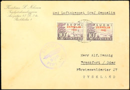 1930, Ostseefahrt, Finnische Post, Brief Mit Waagerechtem Paar Der Sondermarke 10 M. Nach Deutschland Mit... - Autres & Non Classés