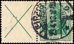 X/5 Pf Waag. ZD O Min. Zahnfehler, Mi. 350.-, Katalog: W1.1.1 OX / 5 Pf Horizontal ZD... - Autres & Non Classés