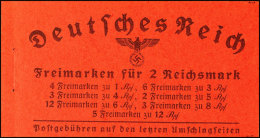 Deckblatt Zum Markenheftchen Hindenburg 1941, ONr. 15, Öffnungsbug, Katalog: MH39 Cover Sheet To The Stamp... - Carnets