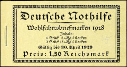 1,50 RM Nothilfe 1928 Markenheftchen Mit Heftchenblatt 64 B, Kleine Ziffer-Beschriftung Auf Der Deckelseite, Sonst... - Carnets