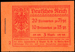 1917, Germania, Markenheftchen ONr. 2, Komplett, Seltene Variante Mit Nicht Durchgezähnten... - Carnets