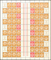 Hindenburg 1939, 3+12 Pf., Markenheftchenbogen Komplett Postfrisch, Bug Im Rand, Mi. 400,-, Katalog: MHB47... - Autres & Non Classés