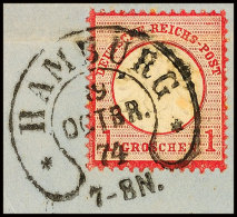 "Hamburg", 3 Verschiedene Stempel Auf Luxus-Briefstücken 1 Gr (3) Und 2 Gr, Katalog: DR19(3) BSHamburg, 3... - Autres & Non Classés