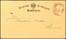 "DIEUZE 2.FEBR." (Spalink 9), Klar Auf Postkarte Mit 1/2 Gr. Großer Schild Orange (kleine Format L15) Nach... - Autres & Non Classés