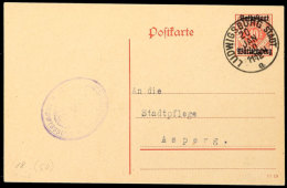 10 Pf. Rot, Ganzsache Mit Klarem K1 Ludwigsburg 20.1.20 Nach Asperg, Katalog: DP18/02 BF10 Pf. Red, Postal... - Autres & Non Classés