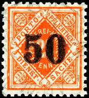 50 Auf 25 Pfg Orange, Sauber Gestempelt, Tadellos, Gepr. Klinkhammer BPP Und Infla, Mi. 1.200.-, Katalog: 188... - Autres & Non Classés