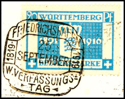 2 1/2 Pfg Bis 50 Pfg "25 Jahre Regentschaft Von König Wilhelm II.", Einheitlich Gestempelt "Friedrichshafen 25... - Autres & Non Classés