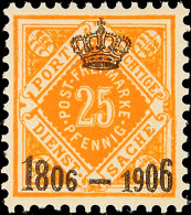 25 Pf Krönchenaufdruck Tadellos Postfrich, Mi. 110.-, Katalog: 111 **25 Pf Crown Imprint In Perfect... - Autres & Non Classés