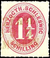 1 1/4 Schilling Lebhaftrötlichlia, Allseits Tadellos Durchstochenes Und Farbfrisches Kabinettstück, Klar... - Schleswig-Holstein