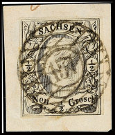 "157" - "MÜHLTROFF", Klar Und Zentrisch A. 1/2 Ngr. Johann, Kabinettbriefstück, Katalog: 8 BS157 -... - Saxe