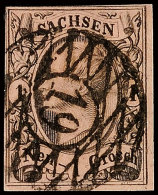 "19" - Meissen, Klar Und Zentrisch Auf Tadelloser 1 Ngr. König Johann I. In A-Farbe In Type II, Bestens Gepr.... - Saxe