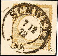 "SCHWETZ" - K2, Klar Und Zentrisch Auf Briefstück Mit DR 5 Gr. Kleiner Schild Ockerbraun, Tadellos Er Halten,... - Autres & Non Classés