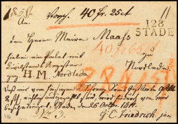 "128 STADE", L2 Klar Auf Paketbegleitbrief Mit Inhalt Nach Nordleda, 1811  BF128 STADE, Two-line Cancel Clear... - Hanovre