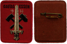 Veranstaltungsabzeichen "Gautag Essen 1938", Gewebt, Mit Papprückseite, An Nadel, Tieste Essen 38-01, Zustand... - Non Classés