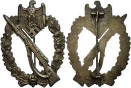 Infanterie-Sturmabzeichen In Silber, Kriegsmetall Versilbert, An Nadel, Zustand II-III., Katalog: OEK 3890... - Non Classés