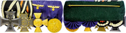 Ordensspange Mit 4 Auszeichnungen, Eisernes Kreuz 1914 2. Klasse, Frontkämpfer Ehrenkreuz, Dienstauszeichnung... - Non Classés
