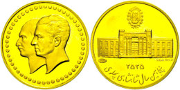 Iran, Mohammed Reza Pahlavi, Goldmedaille (Dm. Ca. 21mm, Ca. 5,01g, 900er Gold), 1976, Auf Das 50jährige... - Autres & Non Classés