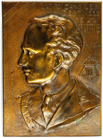 Belgien, Aufstellbare, Große Bronzeplakette (ca. 21x15,40cm, Ca. 970g), 1944, Von R. Servais. Av: Büste... - Autres & Non Classés