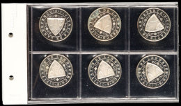 Silbermedaille, 1975, 550 Jahre Landsberger Bayertor, 6 Stück, Je 35 Mm, 986er Silber, 19,9 Gr., PP ... - Autres & Non Classés