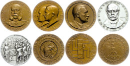F. Beyer/K. Goetz/O. Gloeckler, 1931-1941, Lot Von Drei Bronzemedaillen Und Einer Weißmetallmedaille.... - Autres & Non Classés
