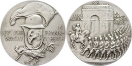 Weißmetallmedaille (Dm. Ca. 60mm, Ca. 60,42g), 1940, Von K. Goetz, Auf Den Einmarsch In Paris. Av:... - Autres & Non Classés
