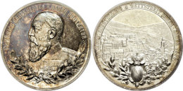 Baden, Friedrich I., Silbermedaille (Dm. Ca. 60mm, Ca. 70,34g), 1896, Von Mayer Und Wilhelm, Auf Die Internationale... - Autres & Non Classés