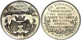 Ulm, Vergoldete Bronzemedaille (Dm. Ca. 34,90mm, Ca. 18,96g), 1889, Unsigniert, Zur Erinnerung An Die... - Autres & Non Classés