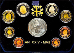 1 Cent Bis 2 Euro, 2002, KMS, Johannes Paul II., Das Jüngste Gericht, Mit Zertifikat In Ausgabeschatulle Und... - Vatican