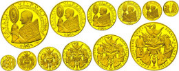 Goldmedaillenset, Paulus VI., 1964, Mit 6 Goldmedaillen Zu Je 900er Gold In Ausgabeschatulle (abgegriffen).... - Vatican